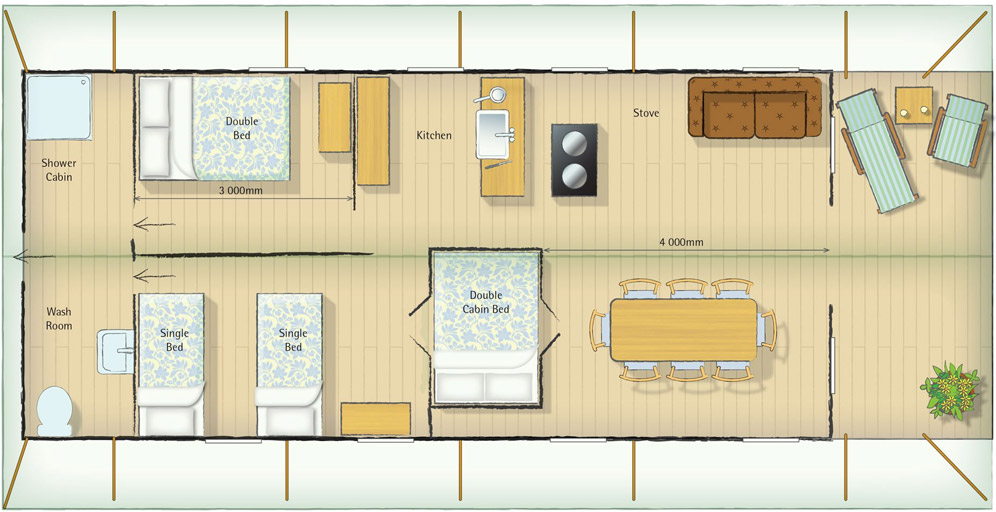 Safari Tent Floorplan Example